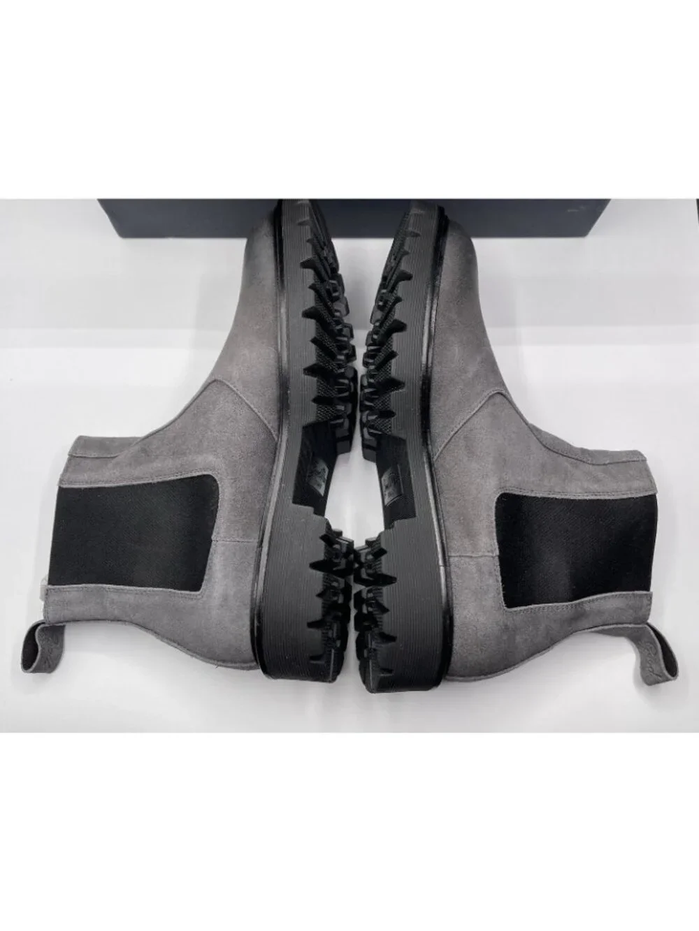 Good Man Brand Mens Size 9.5 Modern City Boot‎ Italian Gray Leather Suede $268
